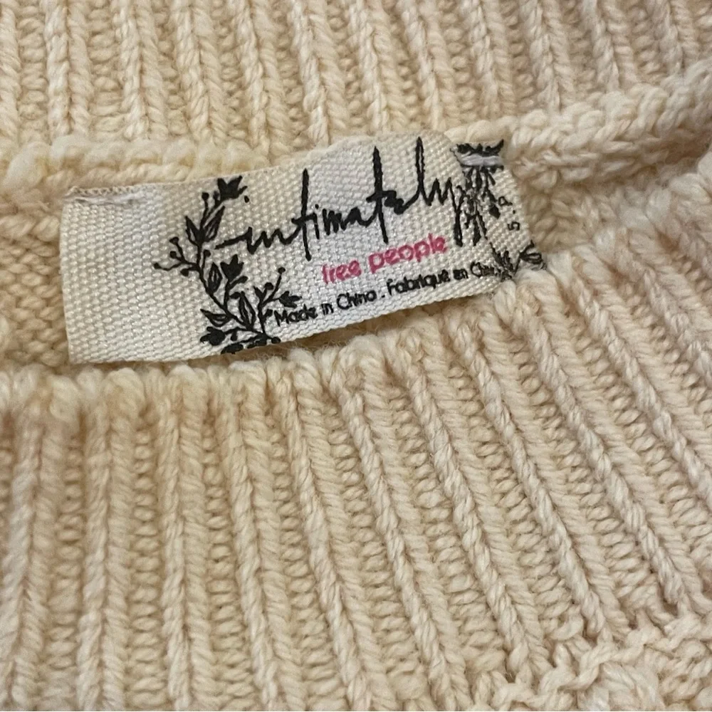 Free People Short & Sweet Brami In Eggnog Crop Sweater Top